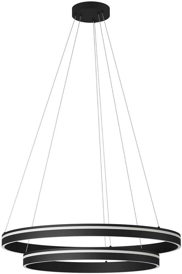 76W LED pakabinamas šviestuvas VALDIS, juodas, 3000/4000K