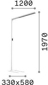 Pakabinamas šviestuvas 76W LED toršeras su šviesos jutikliu COMFORT, juodas, 3000-5700K, šviečia į viršų ir į apačią, dimeriuojamas, 336220
