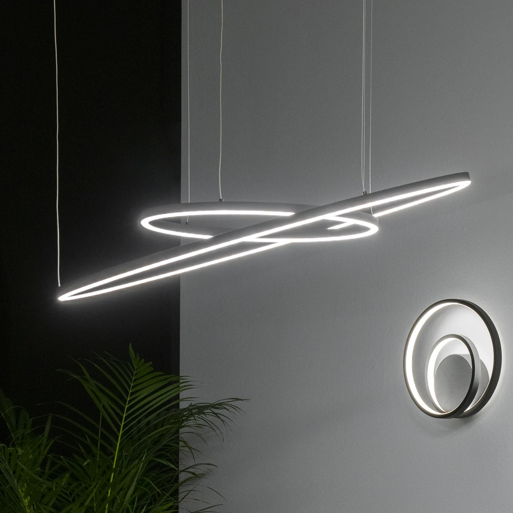 Ideal Lux Pakabinamas šviestuvas Oracle Slim Sp D150 Round 3000K Dali Bk