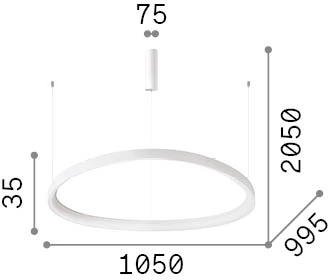 78W LED pakabinamas šviestuvas GEMINI, juodas, 2700K, 341620