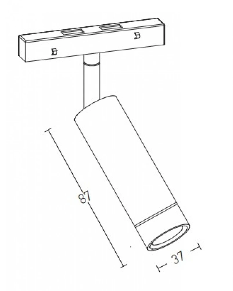 7W LED akcentinis šviestuvas į magnetinę sistemą ZAMBELIS MAGNETIC, baltas, 4000K, DALI, 20404