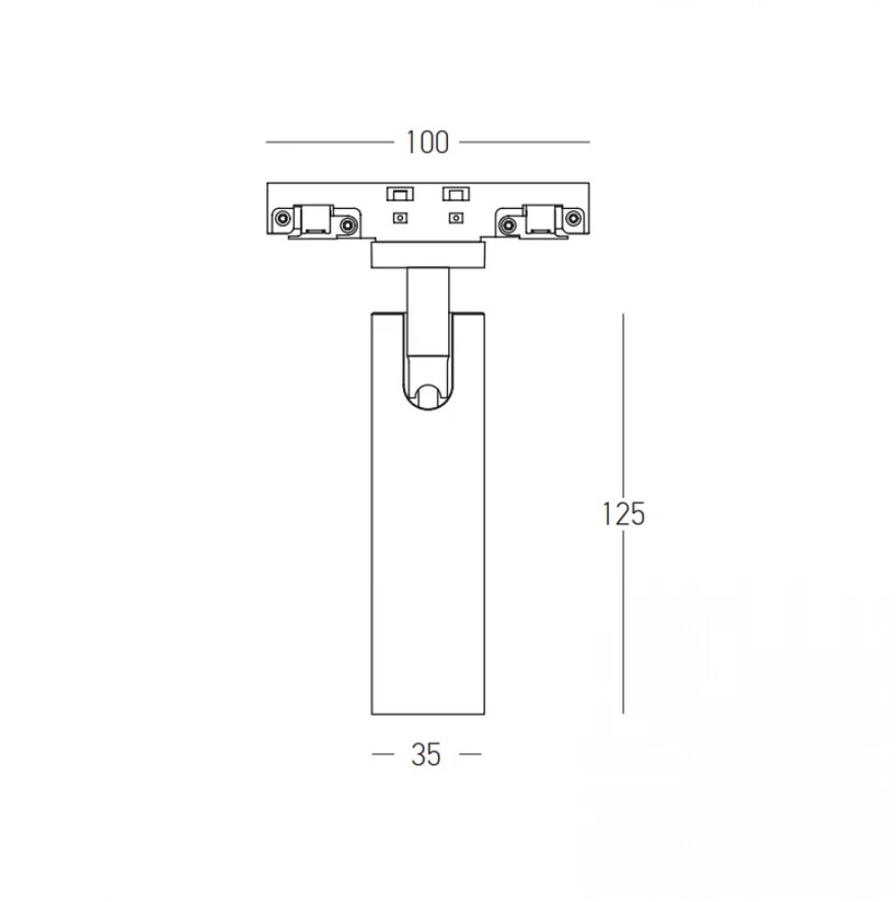 7W LED akcentinis šviestuvas į magnetinę sistemą ZAMBELIS MAGNETIC 3MM, juodas, 3000K, dimeriuojamas, 25115