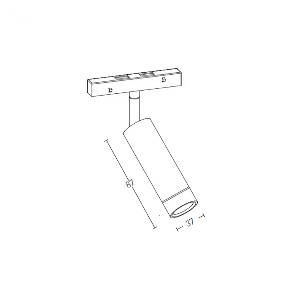 7W LED akcentinis šviestuvas į magnetinę sistemą ZAMBELIS MAGNETIC, juodas, 2700K, DALI, 20407-BD