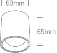 Lubinis šviestuvas 7W LED cilindro formos šviestuvas, baltas, 3000K, 12107K/W/W