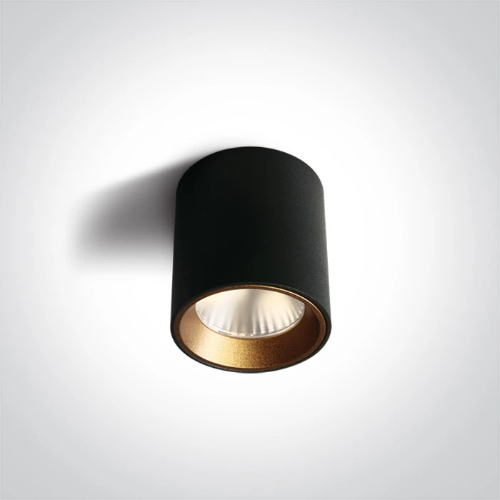 Lubinis šviestuvas 7W LED cilindro formos šviestuvas, juodas, 3000K, 12107K/B/W