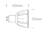 7W LED COB lemputė, GU10, 3000K, dimeriuojama, 7306GZ/W