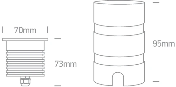 7W LED įleidžiamas į žemę šviestuvas, aliuminio sp., 3000K, 69056B/W