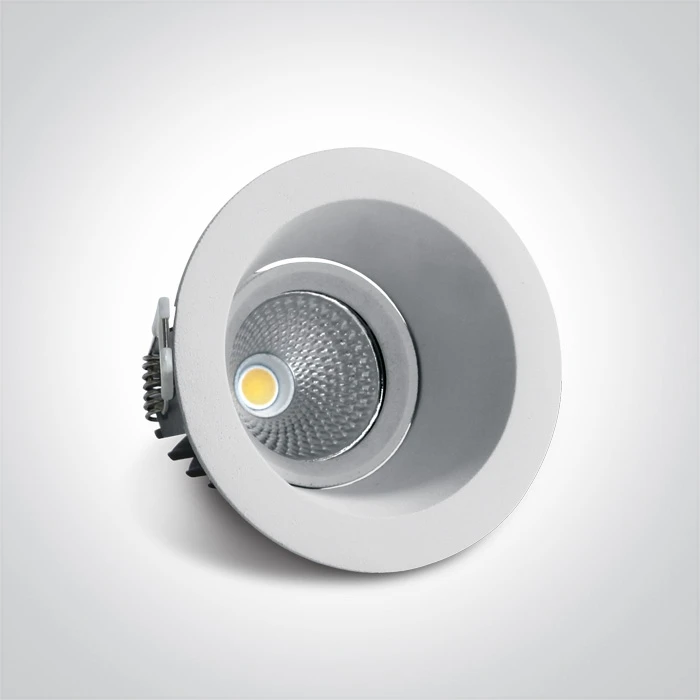 7W LED įleidžiamas pakreipiamas šviestuvas, baltas, 3000K, 11107FD/W/W