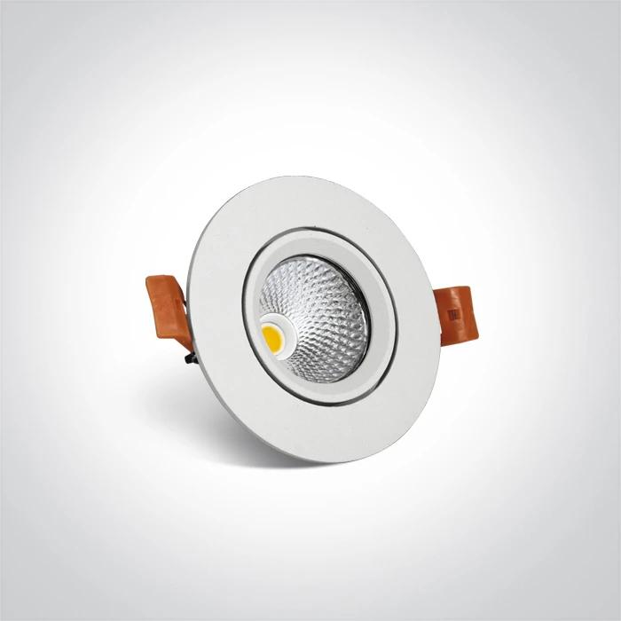 7W LED įleidžiamas pakreipiamas šviestuvas, baltas, 3000K, 11107B/W/W