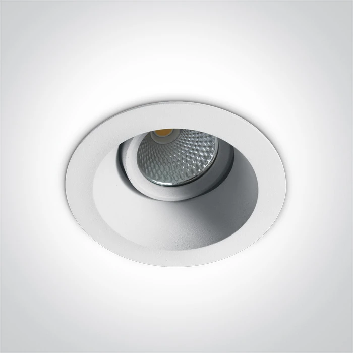 7W LED įleidžiamas pakreipiamas šviestuvas, baltas, 3000K, 11107FD/W/W