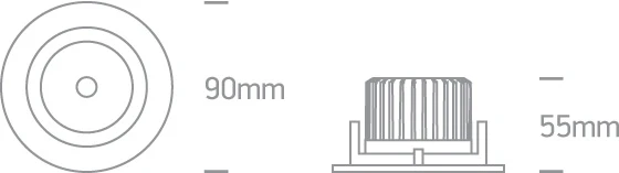 7W LED įleidžiamas, pakreipiamas šviestuvas, baltas, 3000/3500/4000K, 11107B/W/V