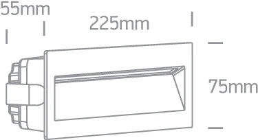 7W LED įleidžiamas sieninis lauko šviestuvas, pilkas, 3000K, 68068C/G/W