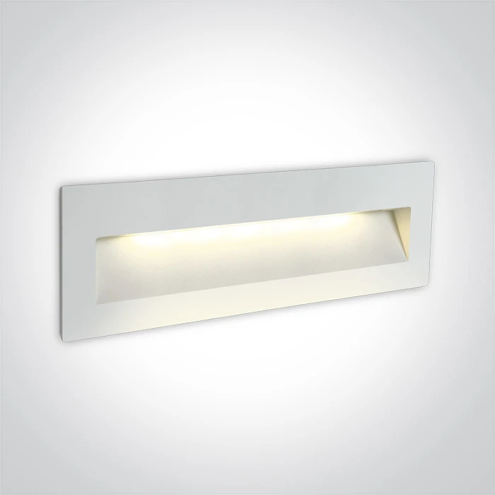 7W LED įleidžiamas sieninis lauko šviestuvas, baltas, 3000K, 68068C/W/W