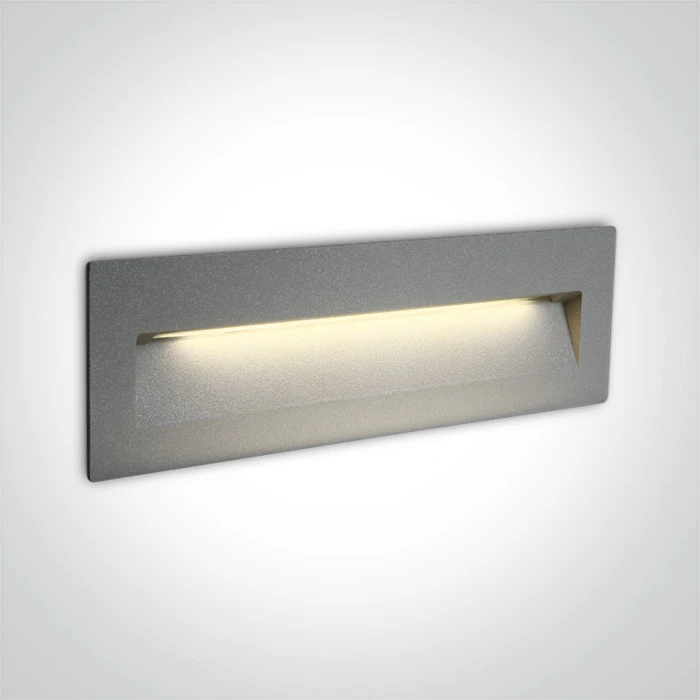 7W LED įleidžiamas sieninis lauko šviestuvas, pilkas, 3000K, 68068C/G/W