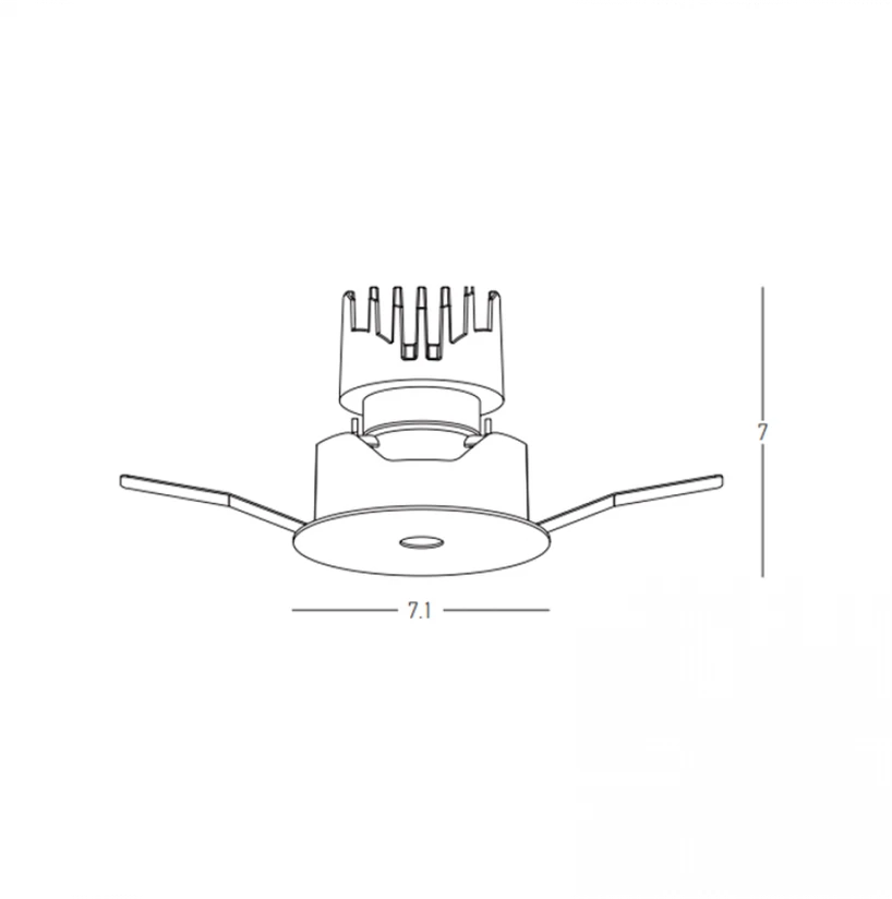 7W LED įleidžiamas šviestuvas, baltas, 2700K, S338