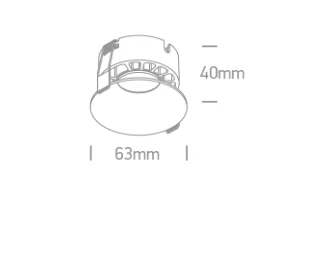 7W LED įleidžiamas šviestuvas, baltas, 3000/3500/4000K, 10107DX/W/V
