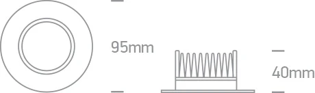 7W LED įleidžiamas šviestuvas, baltas, 3000-4000K-6000K, 10107UV/W/V