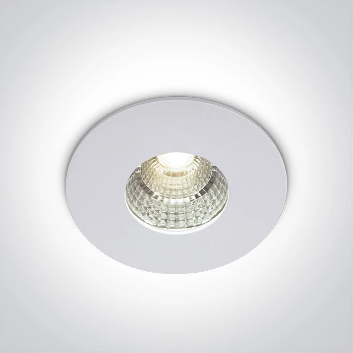 7W LED įleidžiamas šviestuvas, baltas, 3000K, IP54, 10107M/W/W