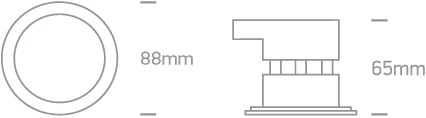 7W LED įleidžiamas šviestuvas, baltas, 3000K, dimeriuojamas, 10107DF/W