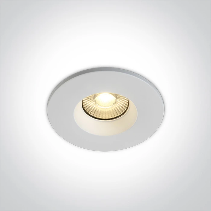 7W LED įleidžiamas šviestuvas, baltas, 3000K, dimeriuojamas, 10107DF/W