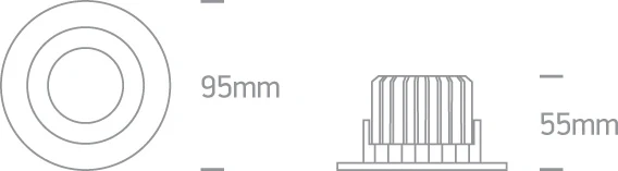 7W LED įleidžiamas šviestuvas, baltas, 3000K, 10107CA/W/W