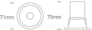 7W LED įleidžiamas šviestuvas, juodas, 3000/4000/5000K, 10107D/B/V