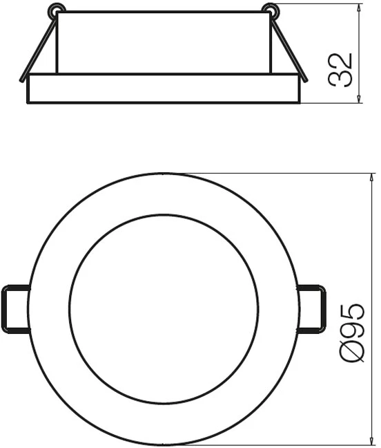 7W LED įleidžiamas šviestuvas MT 137 LED, baltas, 4000K, IP44