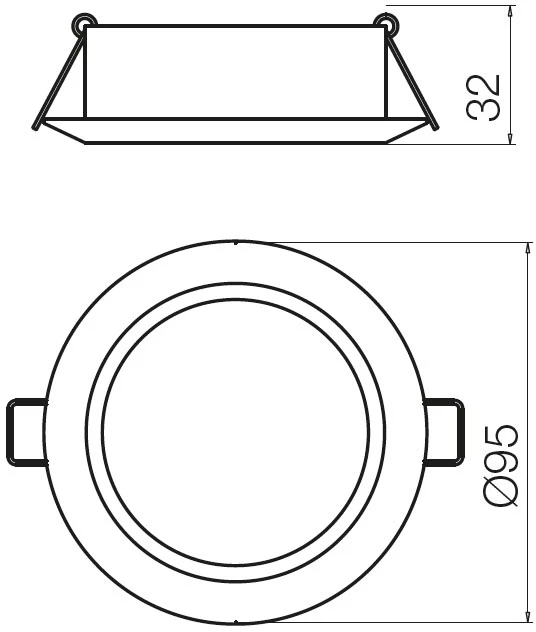 7W LED įleidžiamas šviestuvas MT 138 LED, baltas, 4000K, IP44