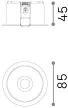 7W LED įleidžiamas šviestuvas TAG, baltas, 4000K, 344874