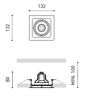 7W LED įleidžiamas šviestuvas TWIST, 3000K (šiltai balta), baltas