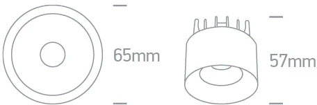 7W LED įleidžiamo montavimo šviestuvas, baltas, 3000K, 10107A/W/W