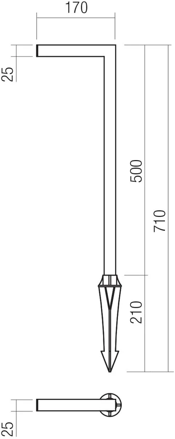 7W LED įsmeigiamas lauko šviestuvas ARMIN, tamsiai pilkas, 2700K, 24V, IP65, 90953