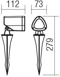 7W LED įsmeigiamas lauko šviestuvas FELIX, tamsiai pilkas, 3000K, IP65, 9041