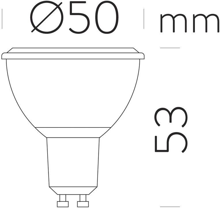7W LED lemputė, GU10, 2700K, 60°, ACB62574