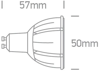 7W LED lemputė, GU10, 3000K, 10°, dimeriuojama, 7307G/W/10