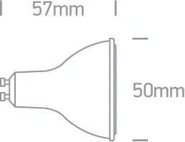 7W LED lemputė, GU10, 3000K, 7307BG/W