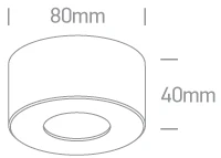 7W LED lubinis šviestuvas, juodas, 3000K, dimeriuojamas, 12107VA/B/W
