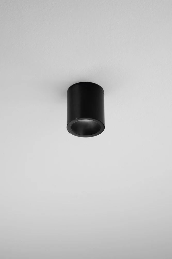 7W LED lubinis šviestuvas MANOR, juodas, CCT, IP44