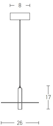 7W LED pakabinamas šviestuvas, baltas, 3000K, 18139-W