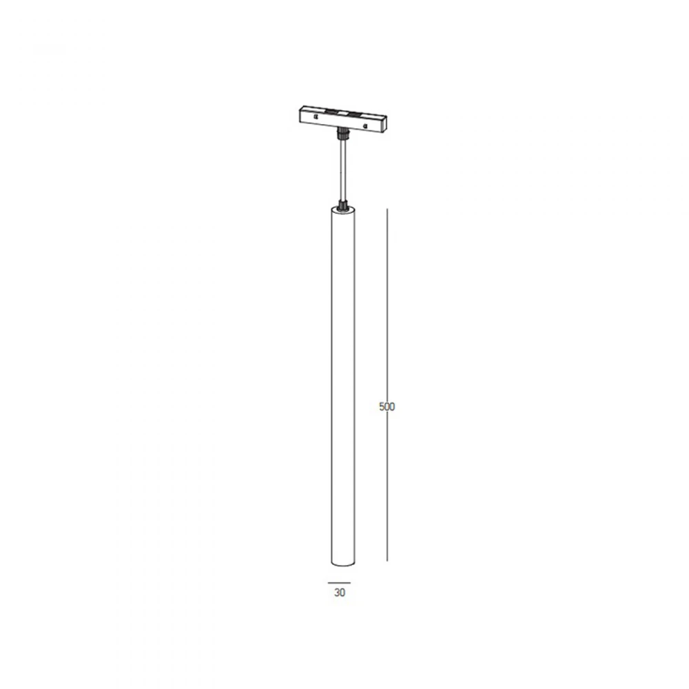 7W LED pakabinamas šviestuvas į magnetinę sistemą ZAMBELIS MAGNETIC, baltas, 3000K, DALI, 2081-WD