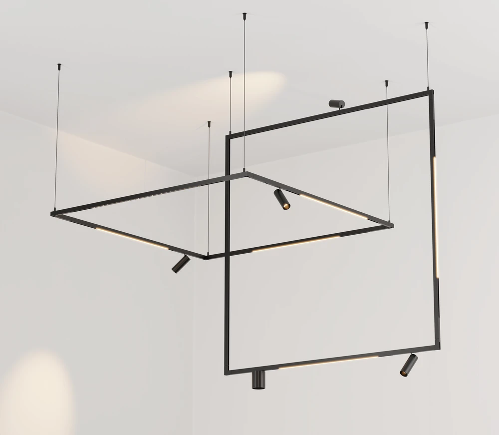 7W LED pakabinamas šviestuvas į magnetinę sistemą ZAMBELIS MAGNETIC 5MM, matinės juodos sp., 3000K, DALI, 2527