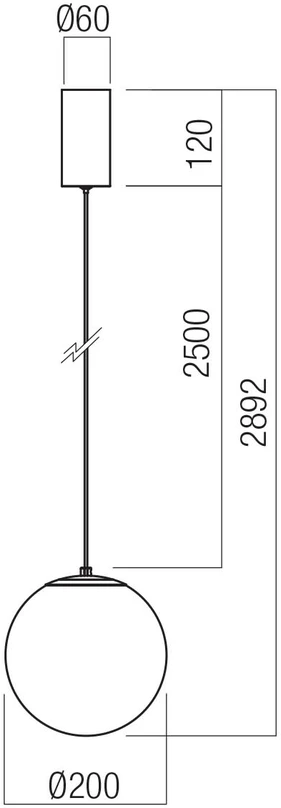 7W LED pakabinamas šviestuvas IRIDES, juodos/dūmų sp., 2700K, 01-4092