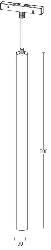 7W LED pakabinamas šviestuvas, juodas, 3000K, DALI, 2081-D
