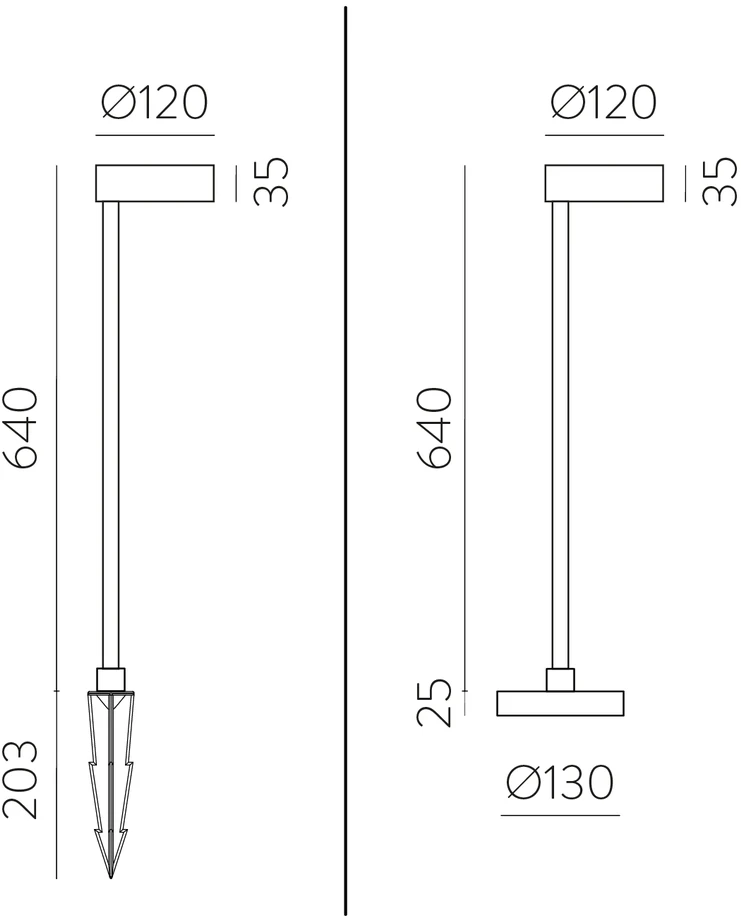 7W LED pastatomas/įsmeigiamas lauko šviestuvas SKAT, antracito sp., 3000K, IP65, H2075000GR