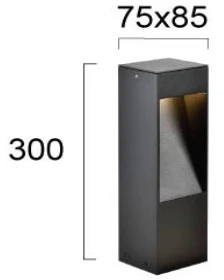 7W LED pastatomas lauko šviestuvas KARL, tamsiai pilkas, 3000K, IP65, 30cm, 4320800