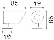 7W LED pastatomas lauko šviestuvas - prožektorius KOALA, juodas, 3000K, IP65, 349596