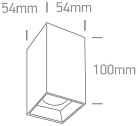 Lubinis šviestuvas 7W LED paviršinis šviestuvas, baltas, 3000K, dimeriuojamas, 12107B/W/W