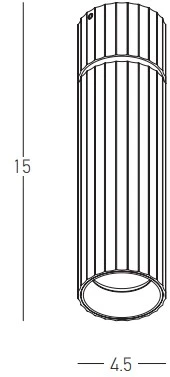 Lubinis šviestuvas 7W LED paviršinis šviestuvas, žalvario sp., 3000K, S120