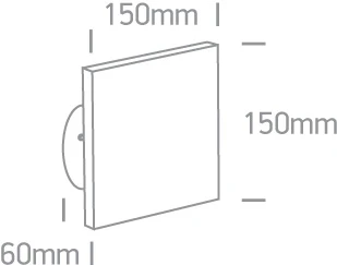 7W LED sieninis šviestuvas, baltas, 3000K, 67450A/W/W
