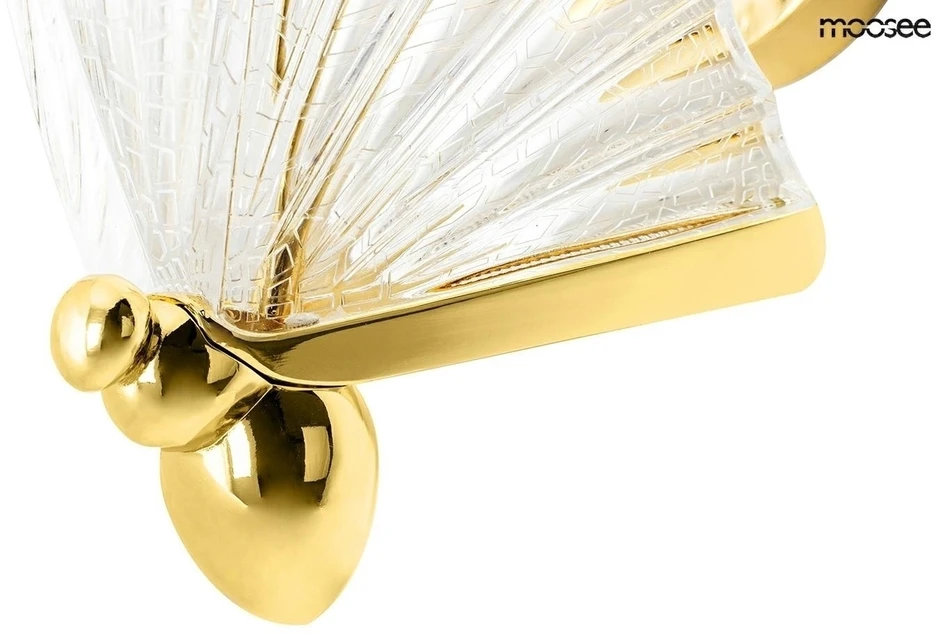 7W LED sieninis šviestuvas BUTTERFLY S, aukso sp., 3000K